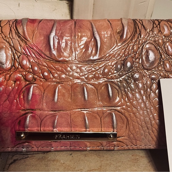 💕NWT! HARD TO FIND! Brahmin Melbourne ADY Slim Bifold Leather Wallet Courage - Picture 6 of 8